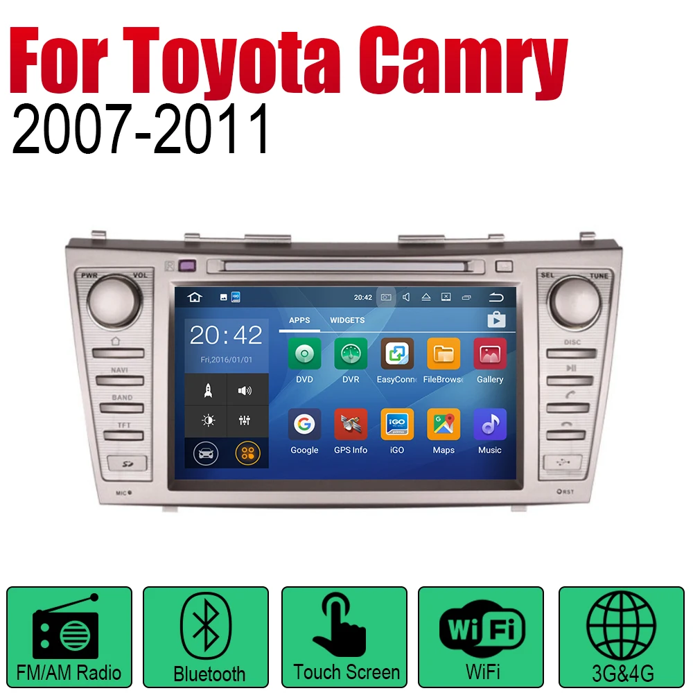 Автомагнитола для Toyota Camry 2007 2008 2009 2010 2011 Android 2 Din DVD мультимедийный плеер GPS