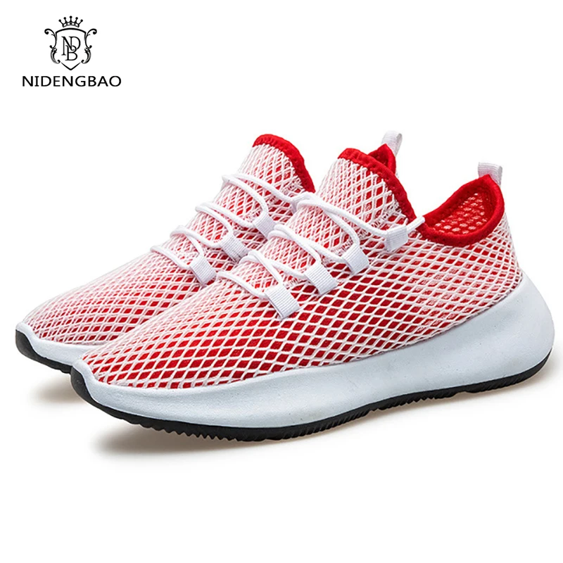 Женские сетчатые кроссовки с перфорацией размера плюс 36-44 модная