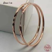 somilia rose gold womens round earring new collection 100 925 sterling silver big hoop earrings fashion women jewelry