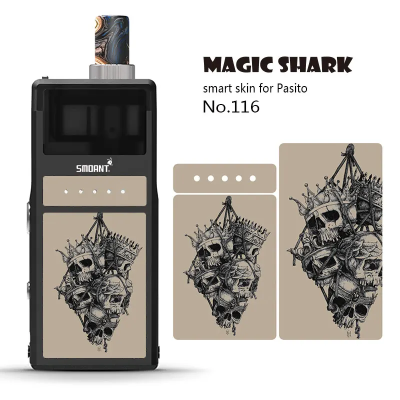 Волшебная Акула крутой Череп Модный лист ПВХ стерео 2.5D наклейка для Pasito Пленка