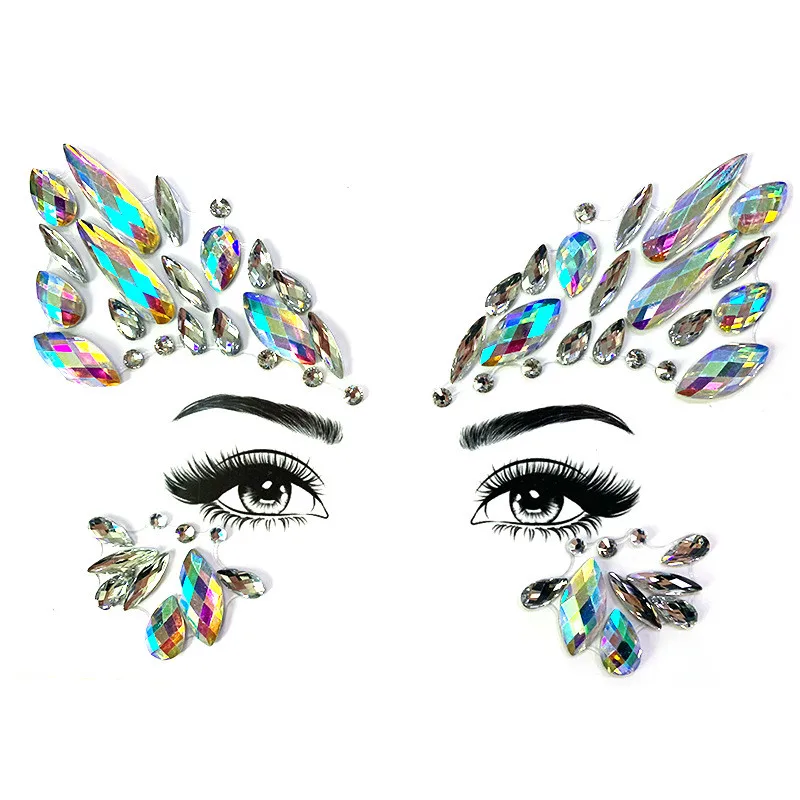 Кристалл лицо наклейка s для женщин Свадьба День рождения Маскарад Diy Ювелирные