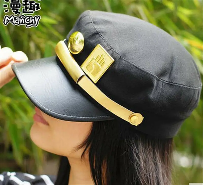 Аниме приключения Джоджо Куджо Джотаро Косплэй Кепки Студенческая обувь черная s