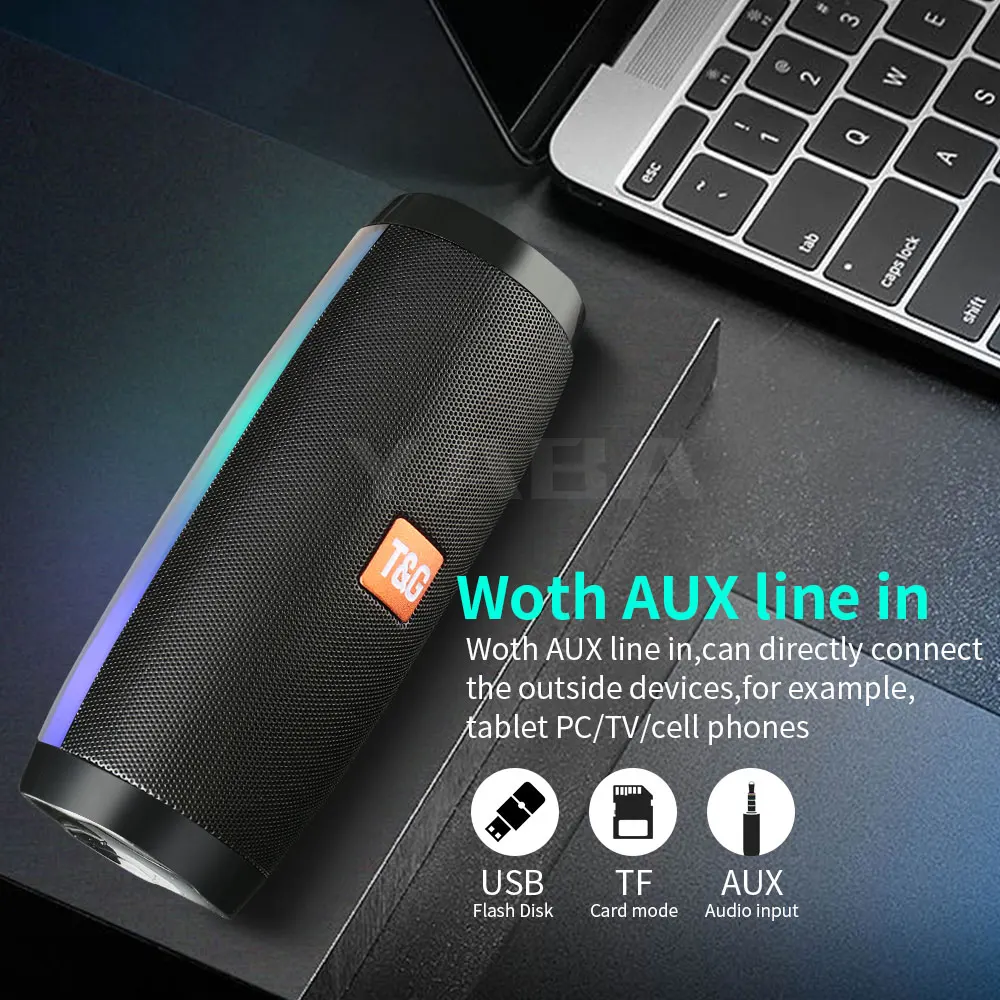 Переносная Bluetooth колонка Беспроводной Мощный бумбокс уличная Водонепроницаемая
