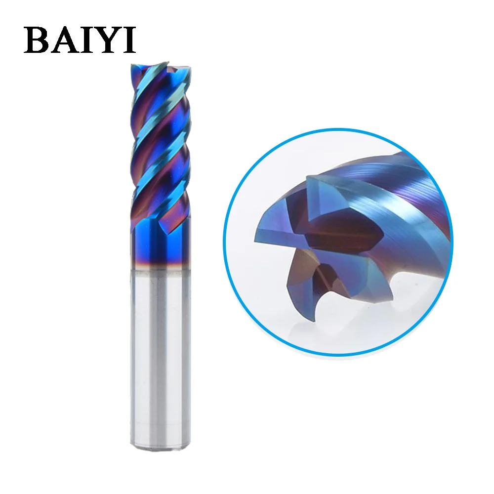 

Концевая фреза 4 мм, 5 мм, 6 мм, 8 мм, 10 мм, 12 мм, 4 канавки HRC65, карбидная концевая фреза, вольфрамовый станок с ЧПУ для стального фрезерного станка