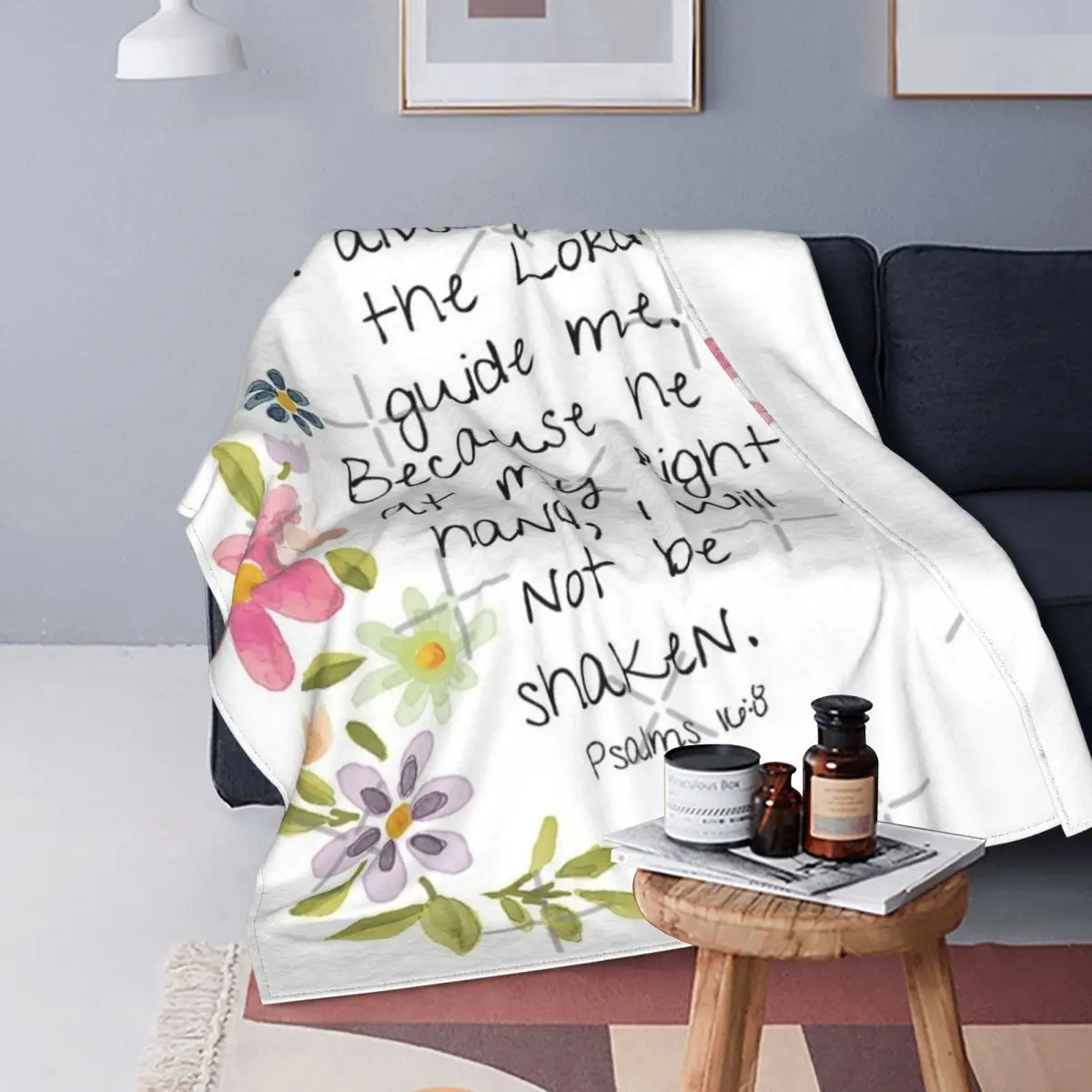 

Floral Psalms 168 Blanket Bedspread Bed Plaid Rug Anime Plush Fleece Blanket Blankets For Beds
