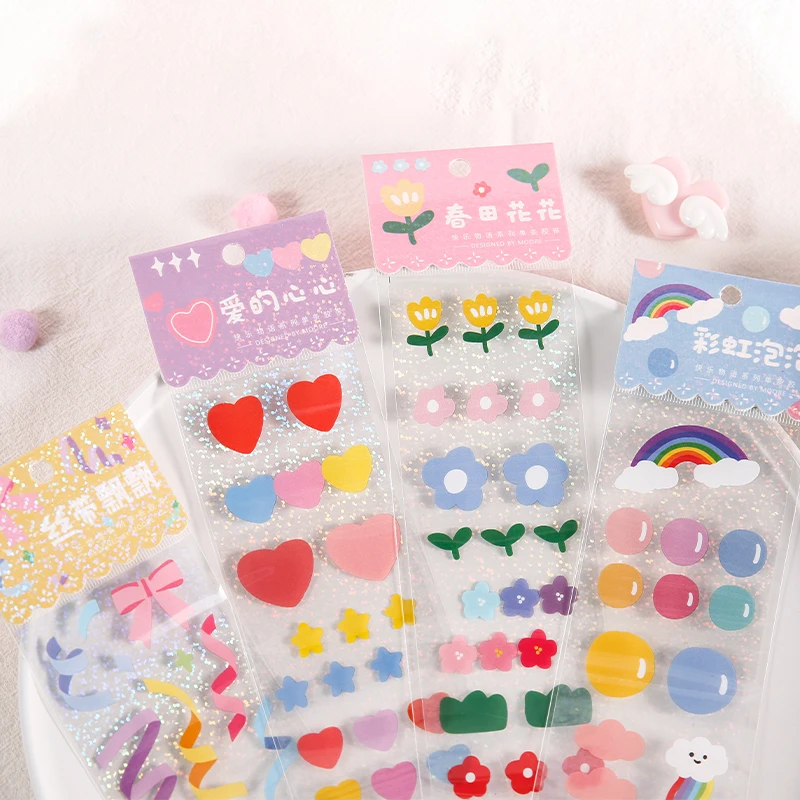 

12pcs/LOT happy story series stationery sticker Creative decoration DIY shared outfit tape PET sticker