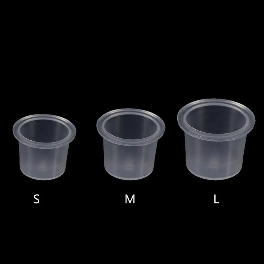 Одноразовые чернила для татуировки 1000 шт. чашка шапочка татуажа прозрачный