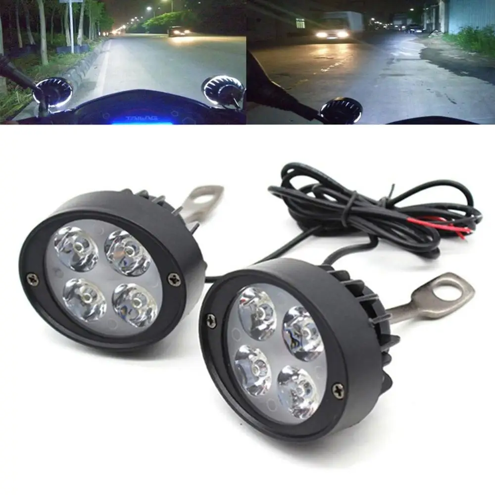 2 светодиодный т. светодиодные фары для мотоцикла с креплением на зеркало| |