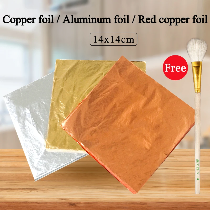 1000 шт. Медь Алюминий лист сусального золота позолота Фольга листы золочение