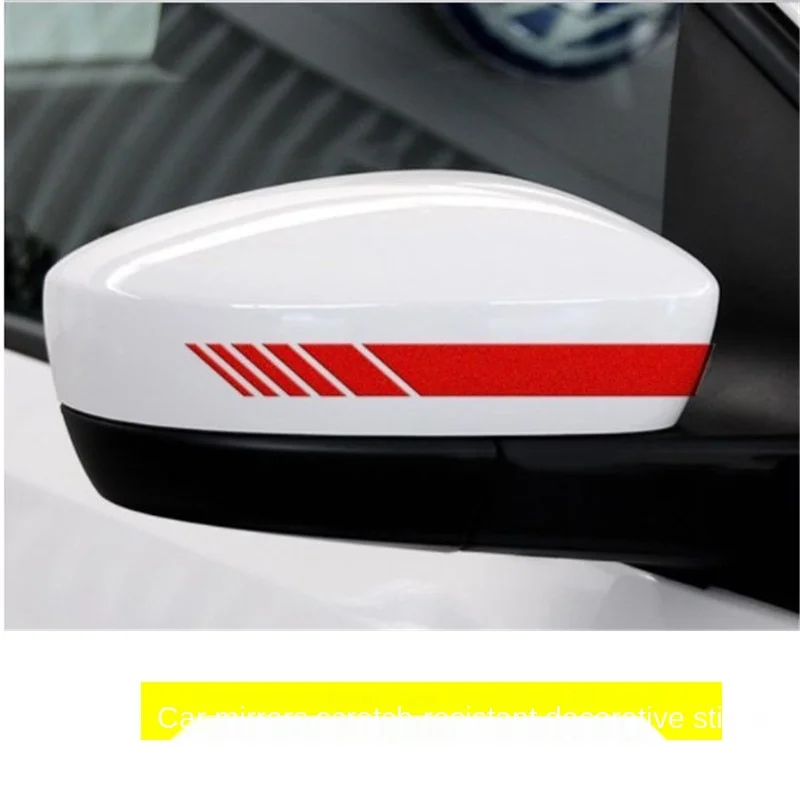 

2PCS 15*2.4CM Auto Car Sticker Non Fading Fashion Color Stripe Car Sticker Racing Strips Side Rear View Mirror Decor Decal
