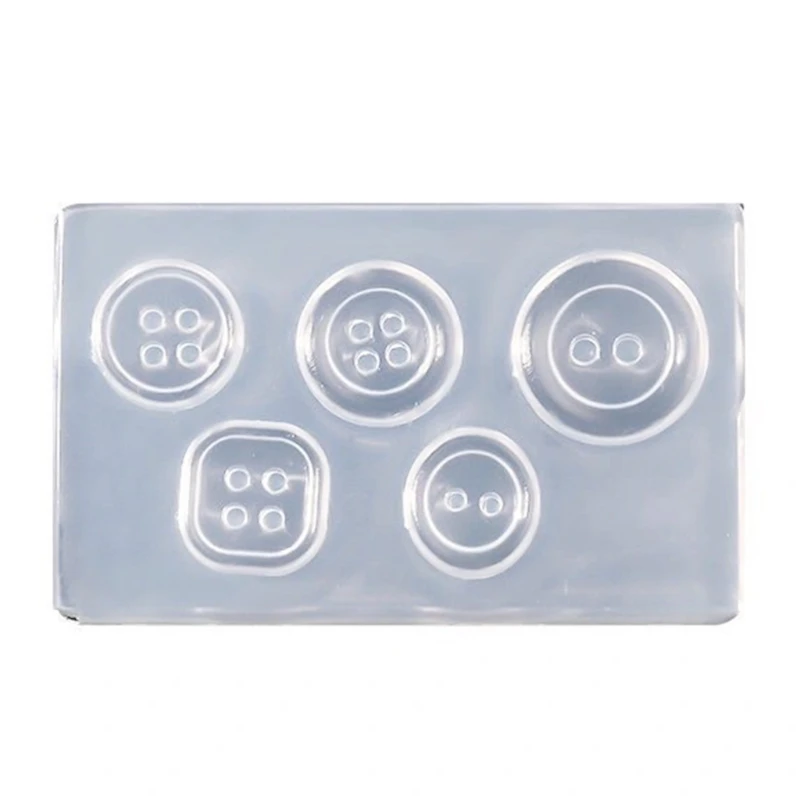 

Crystal Epoxy Resin Mold Button Buckle Casting Silicone Mould DIY Crafts Plaster Clay Candle Casting Tools