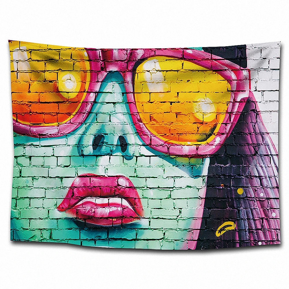 Большой гобелен в стиле хип хоп рок регги граффити настенное искусство флаг