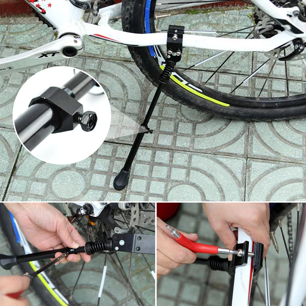

Bike Adjustable MTB Road Bike Parking Rack Heavy Duty Mountain Bike Support Stand Foot Brace Cycling Parts