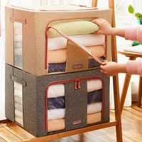 clothes quilt organizer storage bag storage box blanket sundries steel frame folding storage bag