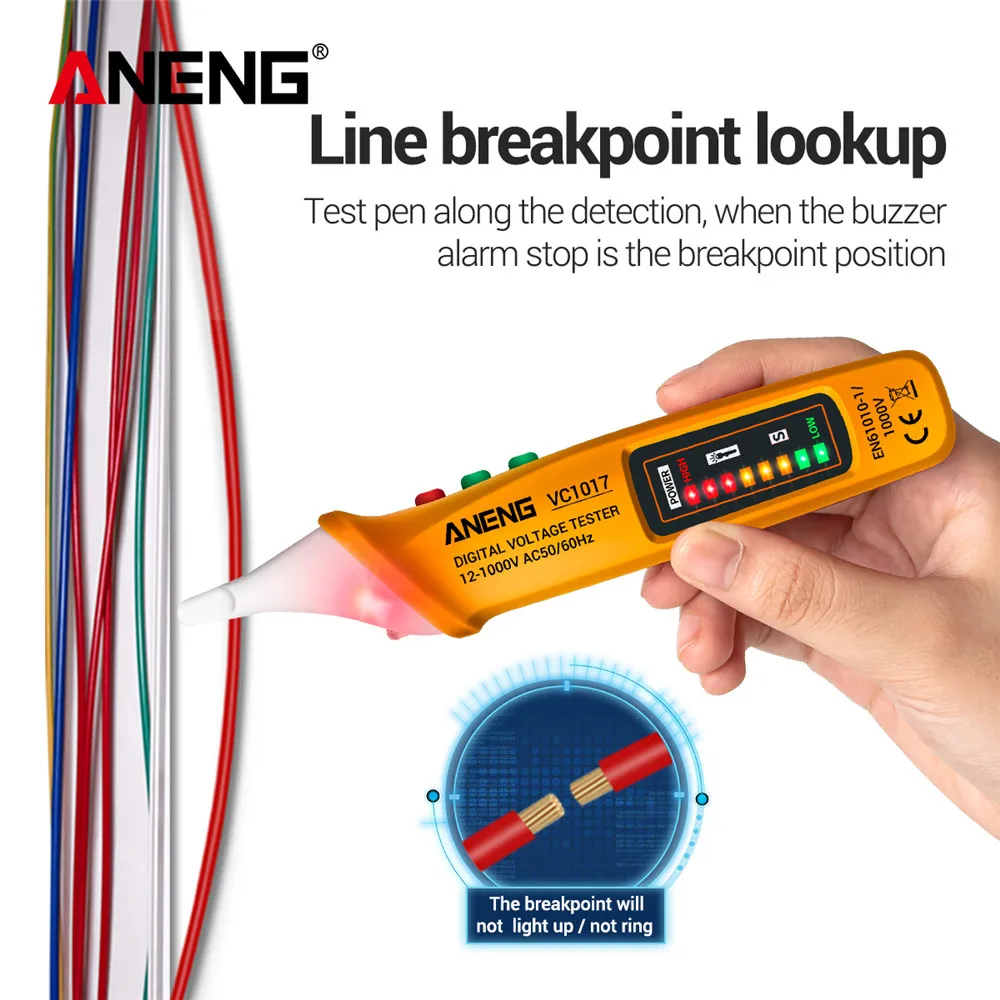 ANENG VC1017 детектор напряжения переменного тока тестер Измеритель 12V-1000v