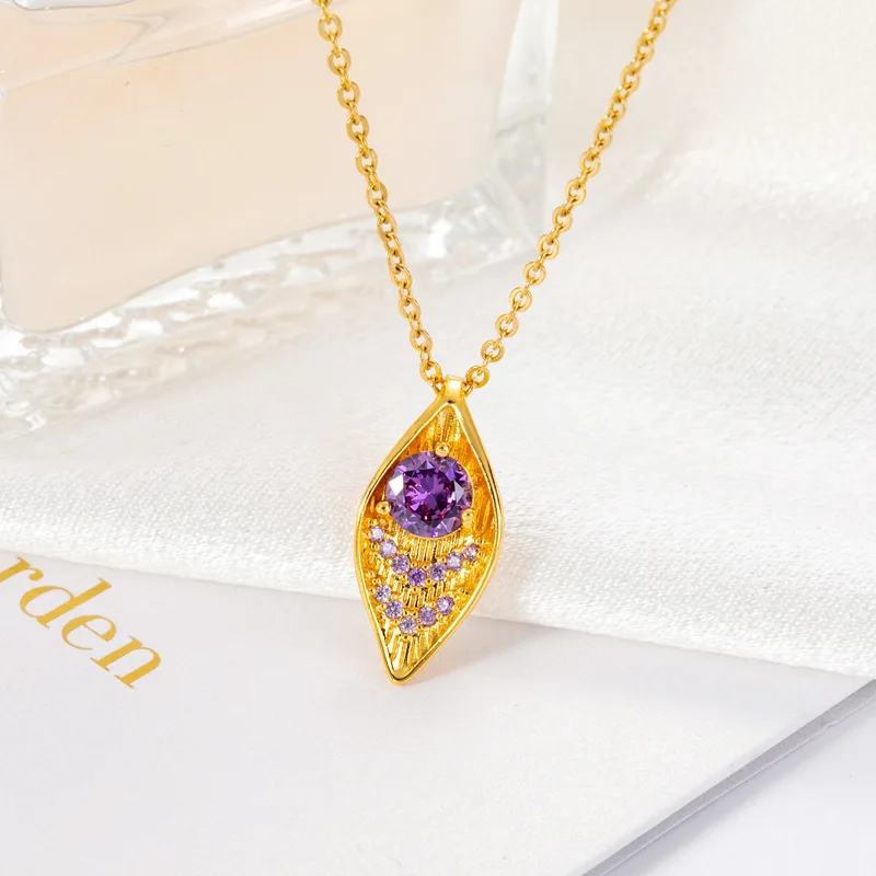 

Fashion Stainless Steel Necklace for Women Evil Eye Chain Gold Jewelry Neck Choker Pendandt Initial Necklace for Female Gifts