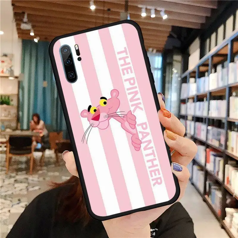 

Fashion cute fun Pink P-Panther Phone Case For Huawei honor Mate P 9 10 20 30 40 Pro 10i 7 8 a x Lite nova 5t Cover Funda