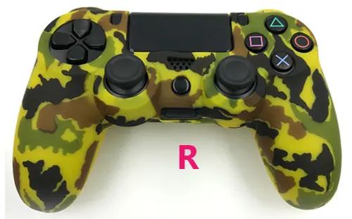 R Силиконовый гелевый мягкий резиновый защитный чехол для Playstation 4 dualshock 4 PS4 Pro Slim контроллер - Цвет: R