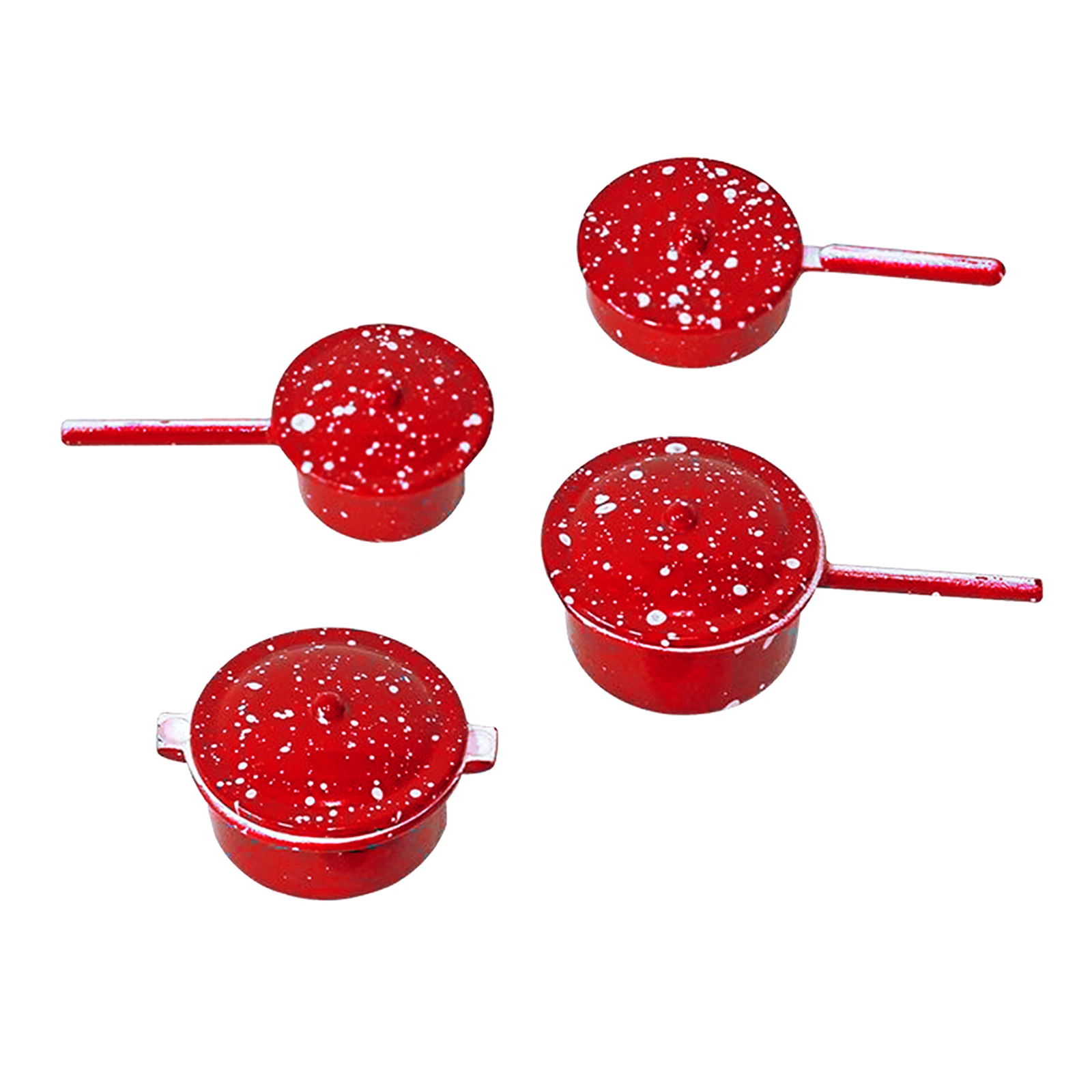 

Кукольный домик миниатюра Пособия по кулинарии горшок 1:12 сковороды игрушечная кухонная посуда для детей 3 + красный