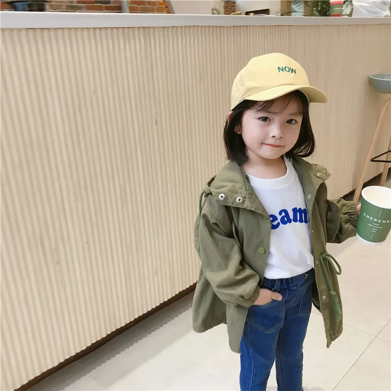 Осень 2019 новый детский Повседневный хлопковый плащ с длинными рукавами для