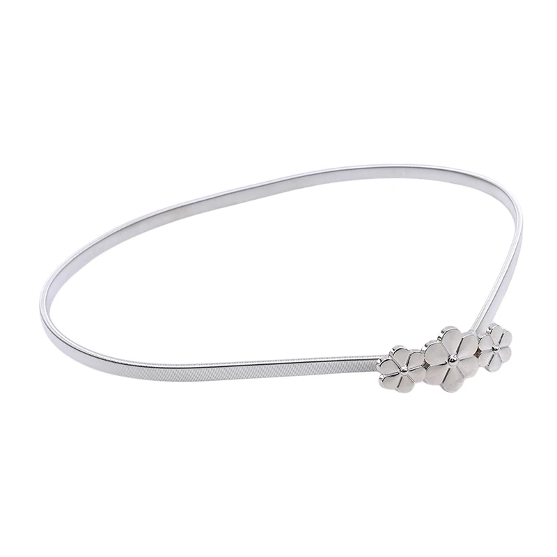 Цветочный Пояс с металлической пряжкой для платьев женские эластичные поясные