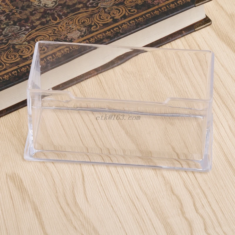 

Clear Business Card Holder Acrylic Plastic Display Stand Rack Desktop Office