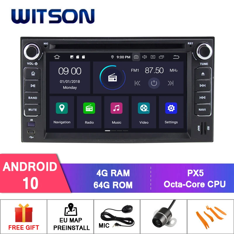 WITSON Android 10 0 Восьмиядерный автомобильный DVD-плеер GPS для KIA CERATO SPORTAGE SORENTO SPECTRA 4 Гб ОЗУ