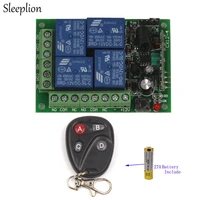 sleeplion315433mhz remote control 12v 4ch on off relay light electric door open remote control relay module 12v 4ch