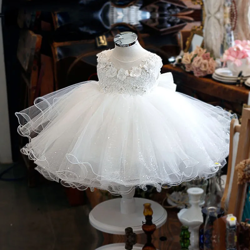 

Newborn Baby Girls Gown for Baptism Christening 1st Birthday Infant Dress Sequins Tulle Party Prom Toddler Girl Party Dresses