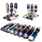 термоскотч универсальный глушитель выхлопной трубы мотоцикла Escape Slip On Pipe Fit мотоцикл Скутер ATV Dirt Bike Мопед