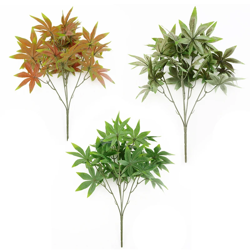 

Искусственные ветки растений, пластиковый кленовый лист, декоративная Реалистичная имитация стебля растения, искусственный стебель листь...