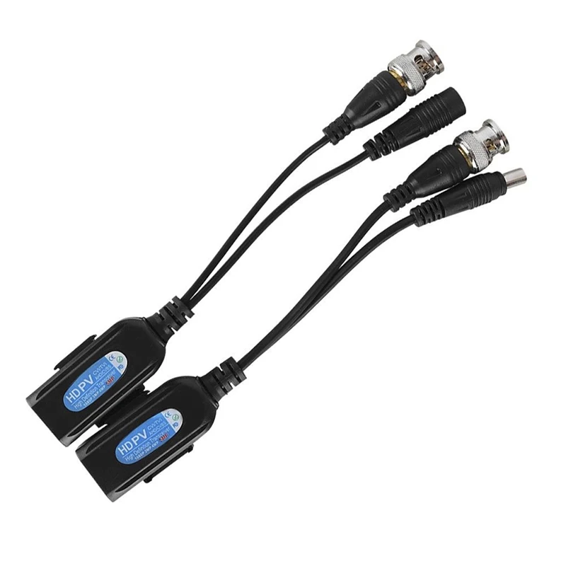 1 пара коаксиальный BNC-видеоадаптер для CAT5e 6 RJ45 разъем | Электроника