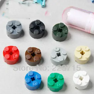 S035 6143 50 шт. * Круглый Кирпич 2x2 Вт. Крест * сделай сам просвечивающие блочные кирпичи, совместимые с сборными элементами