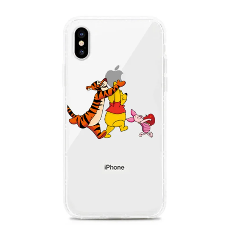 Милый чехол для телефона с изображением Винни Тигра для iphone 6, 6s, 7, 8 plus, 11 Pro, X, XS, Max, Xr, аниме, комиксы, прозрачный мягкий силиконовый чехол - Цвет: 1