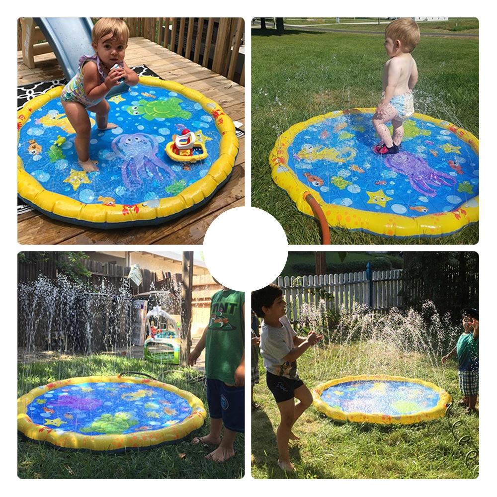 170см надувной мат для игры на газоне с распылителем воды игрушка для летнего пляжа для малышей