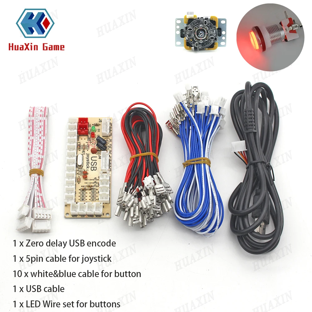 1 компл. Нулевая задержка с 5 В аркадная игра USB кодировщик джойстик Набор push