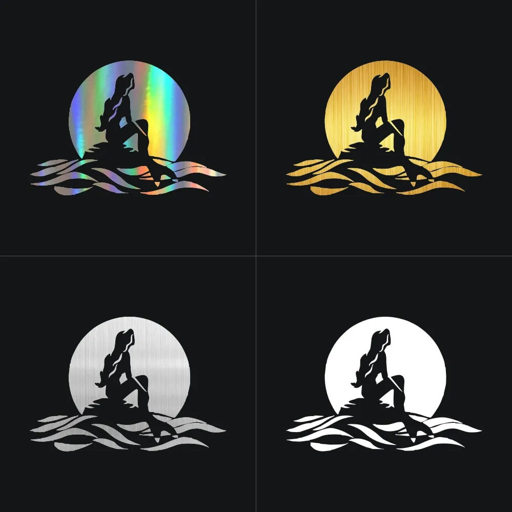 Наклейки и наклейки на автомобильный бампер Русалка под луной Стайлинг