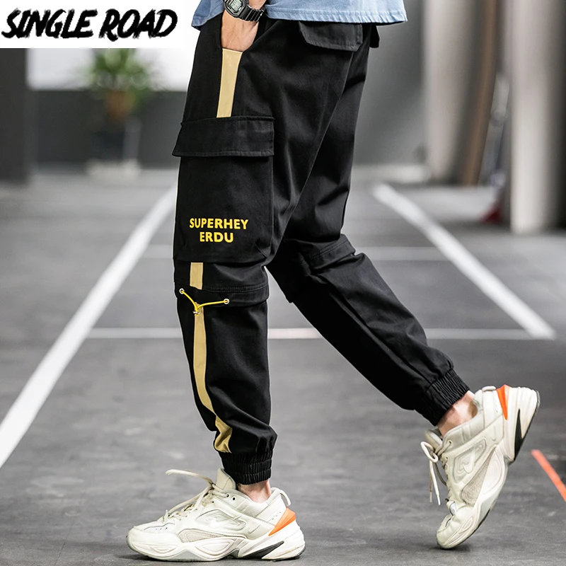 Мужские брюки карго SingleRoad джоггеры с боковыми карманами Японская уличная одежда