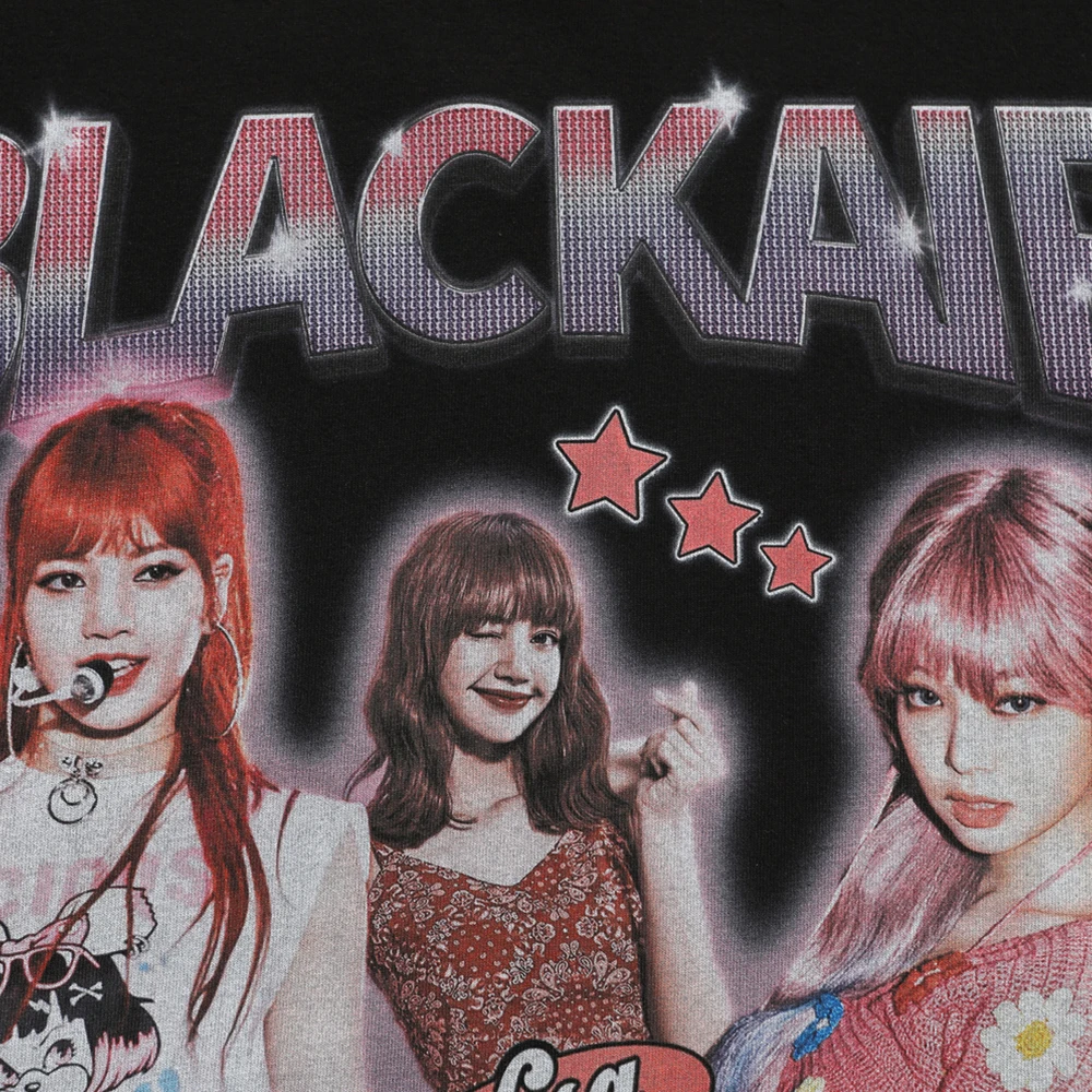 

Oversized T-shirt Men Girl Group Print Tee Shirt Hip Hop High Street Streetwear Casual Cotton Anime Men T Shirts Summer