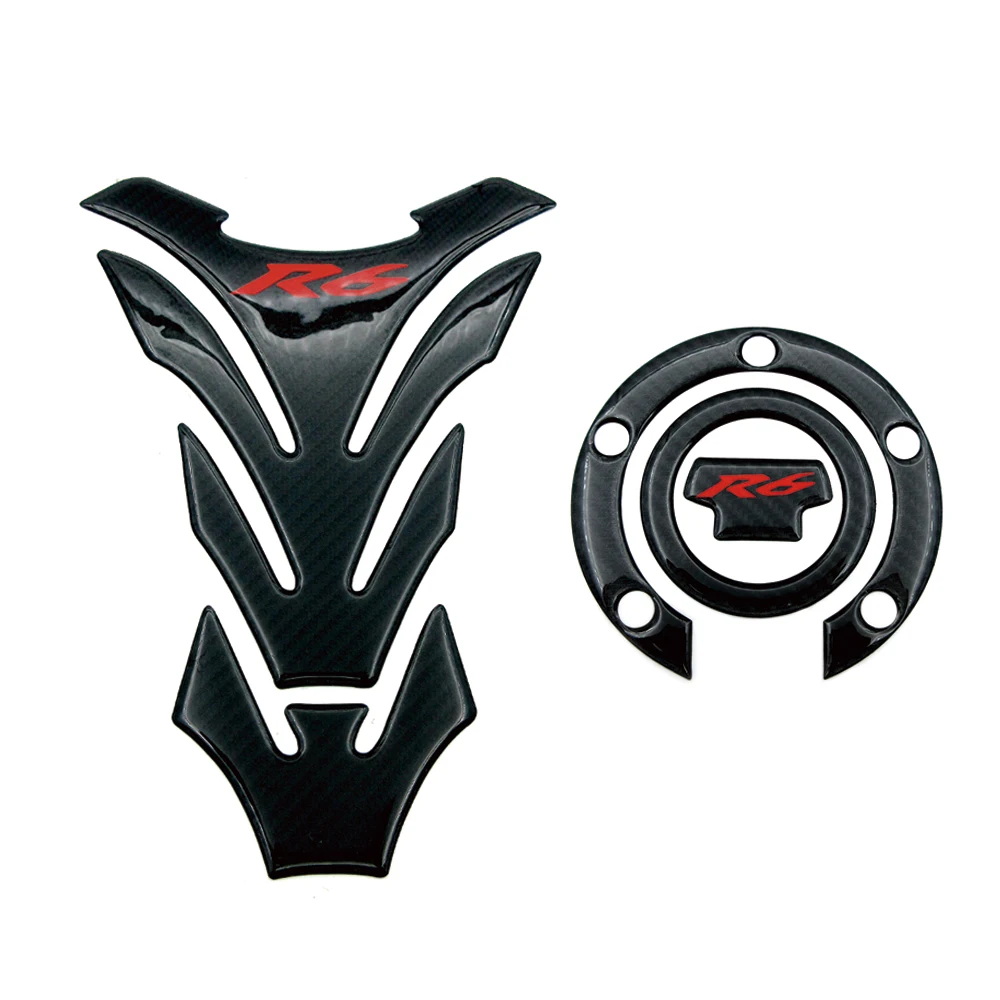 Наклейка на бак для Yamaha YZF R6 YZFR6 YZF600 2003 2004 2005 масляная и газовая крышка тройной