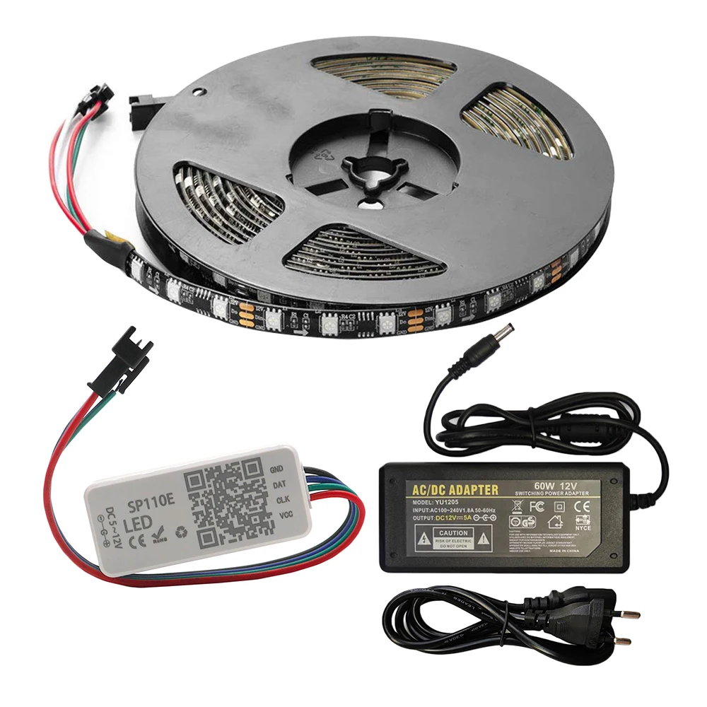 Гибкая светодиодная лента ws2811 управление через приложение SP110E для украшения