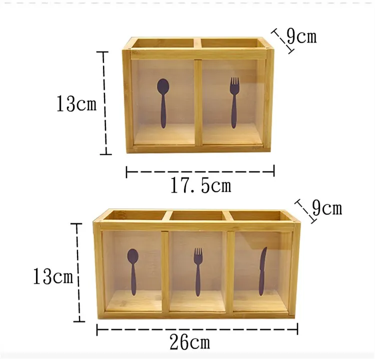 Деревянная коробка для хранения кухонных столовых приборов Держатель ножей