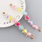 Цепочка с пятиконечной звездой, с цветным покрытием, мобильный телефон, акриловый кулон для телефона, ремешок для браслета, самодельный ювелирный подарок