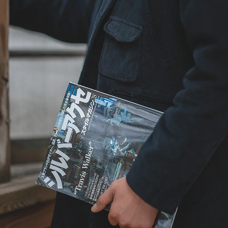 Тренч-карго мужской вельветовый с отложным воротником и карманами | Мужская