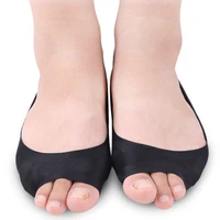 2pcs hot high heels sandal invisible half open new design socks ultra thin shallow mouth open toe socks womens massage