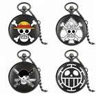 Пиратский череп, Луффи, один предмет, Кварцевая карманная цепочка в стиле стимпанк, часы для мужчин и женщин, мультяшный аниме, косплей, подарок для мужчин и женщин, Прямая поставка