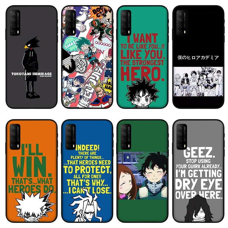 

My Hero Academy Anime Phone case for Huawei NOVA 8 8se 7 7i 7se pro case for NOVA 6 5 5i 5t 4 3 2 pro Anti-drop Silicone case