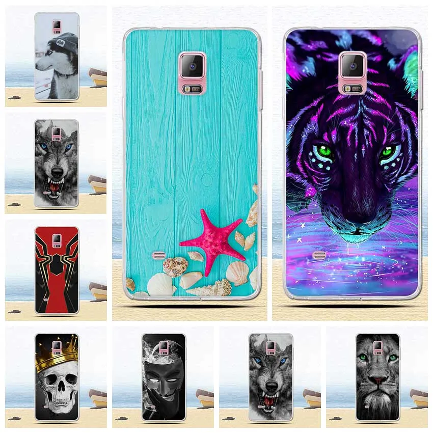 Синий Стильный чехол с милым животным для Samsung Galaxy Note 4 Note4 N9100 ТПУ разрезом