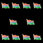 Металлический значок с эмалью в виде флага Республики Гамбия, 10 шт., ювелирное украшение в виде лацкана подарок