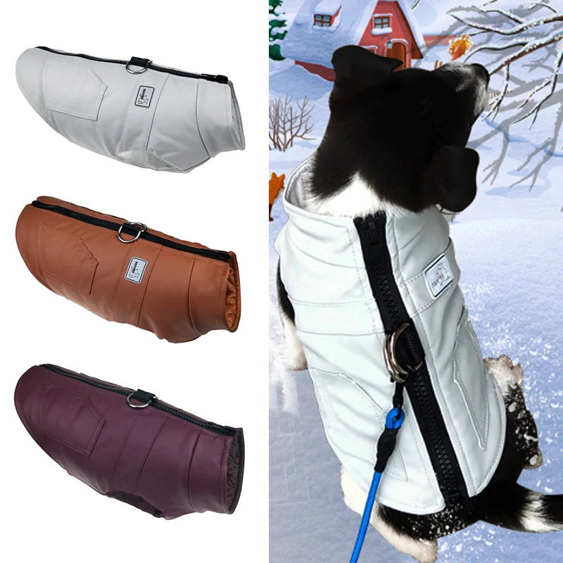 Зимняя теплая утолщенная одежда для домашних питомцев куртки щенков пальто